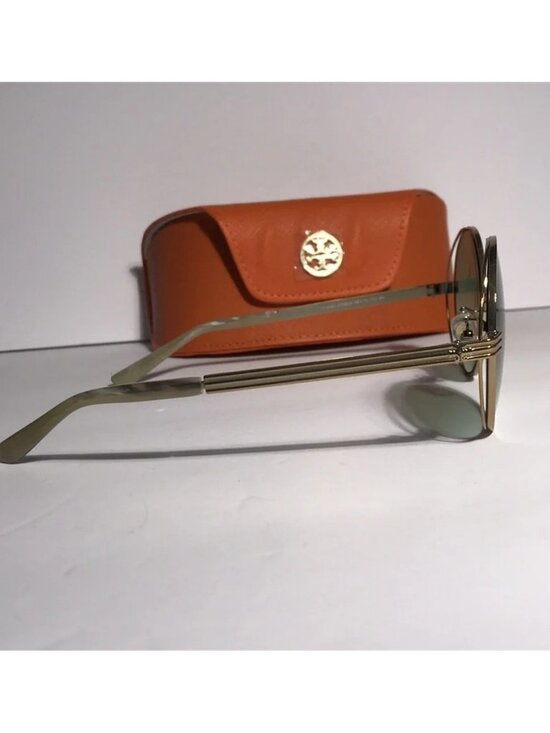 ✨ Tory Burch TY6085 Green & Gold Oversized Round Sunglasses – New Authentic main image 5